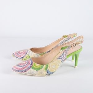 NWOT Sacha London Leather Sling-back